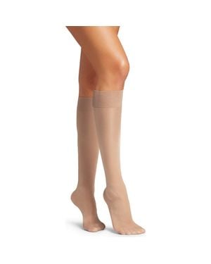 Wolford Satin Touch Knee High Socks - Brown
