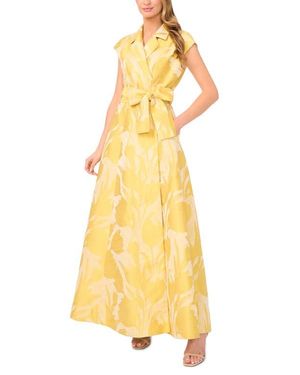 Ted Baker Jordana Floral Print Maxi Shirtdress - Yellow