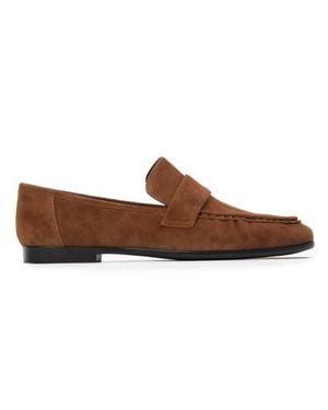 Black Suede Studio Arrow Loafer - Brown