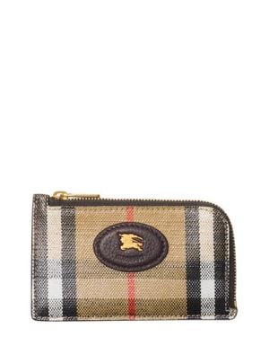 Burberry Highlands Check Zip Card Case - Brown