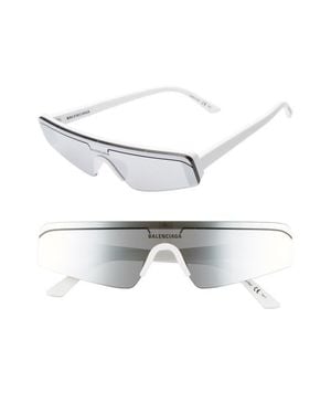 Balenciaga 99Mm Shield Sunglasses - White