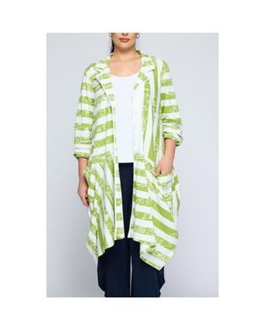 Luukaa Vespera Striped Voluminous Jacket - Green
