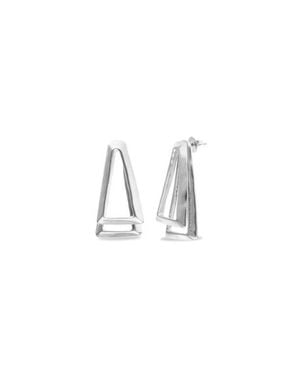 Uno De 50 Tone Open Triangle Stud Earrings - Blue