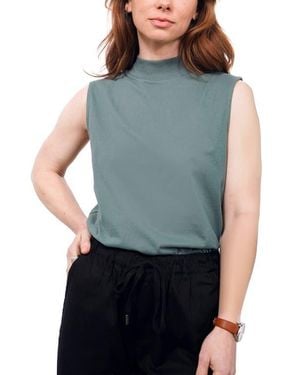 WILDFANG The Everyday Mock Neck Tank - Blue