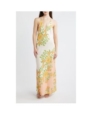 Petal & Pup Haruki Floral Racerback Maxi Dress - Blue