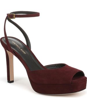 Veronica Beard Brianne Ankle Strap Platform Sandal - Brown