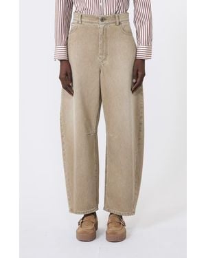 Weekend by Maxmara Arcadia Barrel Leg Jeans - Natural