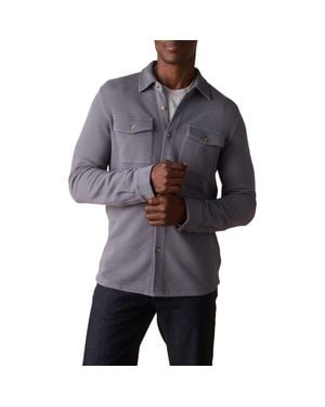 The Normal Brand Looped Terry Button-Up Shirt - Black