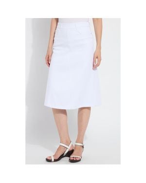 Lyssé Ballamy A-Line Denim Skirt - White
