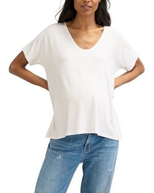 HATCH The Perfect Vee Maternity Tee - Natural