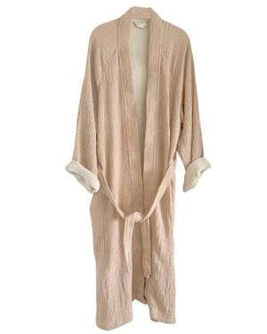 ANAYA Crinkled Cotton Cuddle Robe - Natural