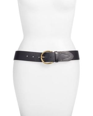 Frye Campus Leather Belt - White