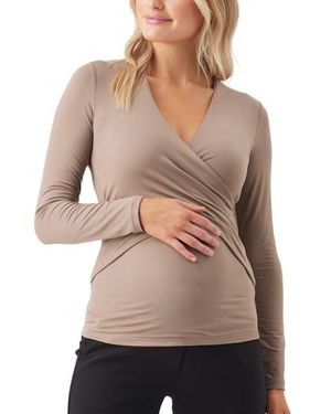 Ripe Maternity Luxe Knit Embrace Nursing Top - Natural