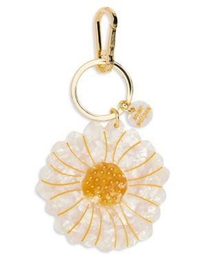 Solar Eclipse Hand Painted Daisy Key Chain Bag Charm - Metallic