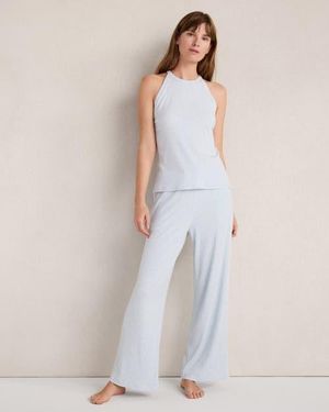Haven Well Within Resti Drapey Rib Knit Wide Leg Pants - White