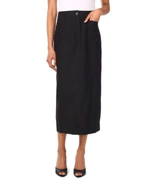 Vince Camuto Patch Pocket Midi Skirt - Black