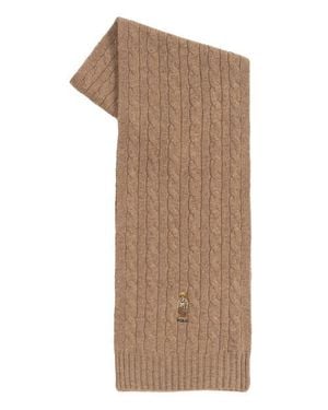 Polo Ralph Lauren Charles Bear Cable Scarf - Brown