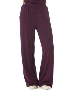 Threads For Thought Esmeralda Feather Wide Leg Pants - Purple