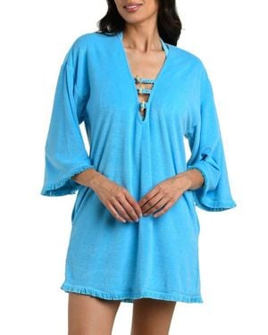 La Blanca Wild Nomad Cover-Up Dress - Blue