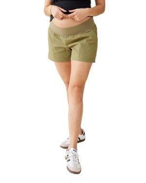 Ingrid & Isabel Maternity Utility Shorts - Green