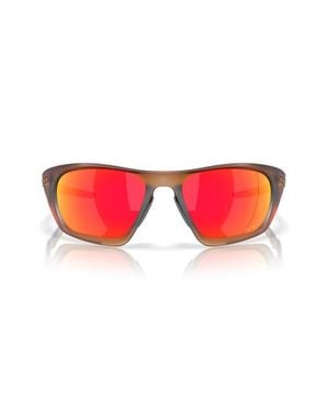 Oakley Lateralis 60Mm Rectangle Sunglasses - Red