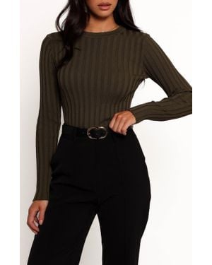 Petal & Pup Aneesa Wide Rib Top - Black