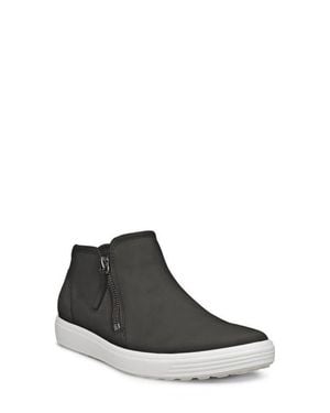 Ecco Soft 7 Mid Top Zip Sneaker - Black
