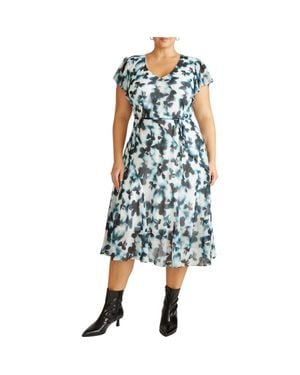 UNIVERSAL STANDARD Sevilla Chiffon Dress - Blue