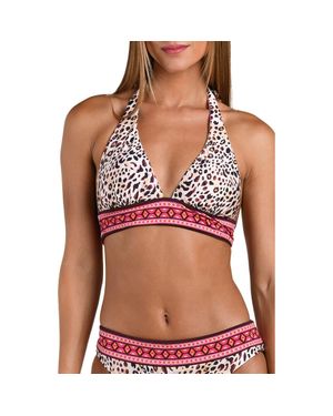 Sunshine 79 Paradise Heat Reversible Halter Bikini Top - Multicolor