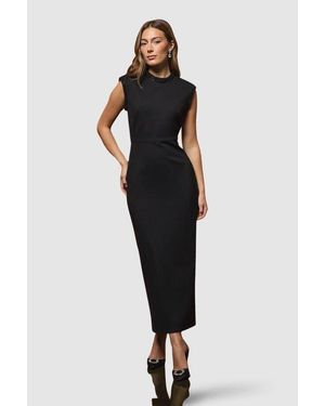 Coast Beaded High Neck Column Maxi Dress - Black