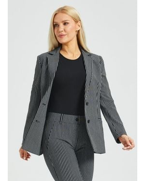 Betabrand Classic Blazer Stretch Ponte - Gray