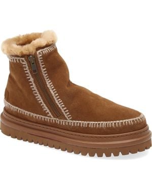 Laidbacklondon Setsu 4.0 Genuine Shearling Lined Ankle Boot - Brown