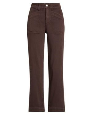 PAIGE Quincy Ankle Straight Leg Pants - Brown