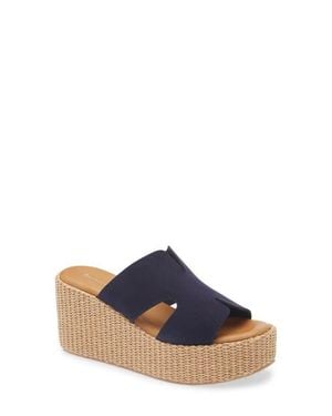 Chocolat Blu Jamie Platform Wedge Sandal - Blue
