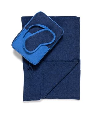 Sofiacashmere Sophia Cashmere Colorblock Travel Set - Blue