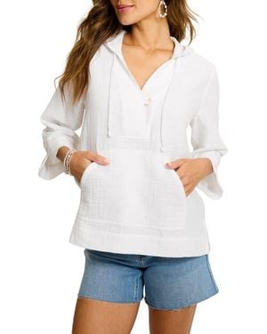 Tommy Bahama Guaze Baja Cotton Hooded Pullover - White