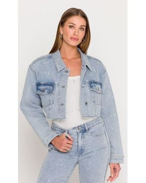 Generation Love Delan Embellished Denim Jacket - Blue
