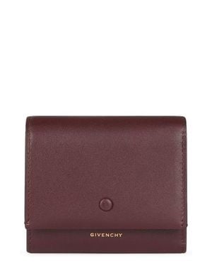 Givenchy Mini Day Leather Trifold Wallet - Purple