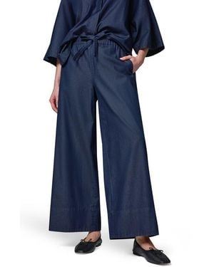 Donna Karan The Bali Drawstring Waist Denim Pants - Blue