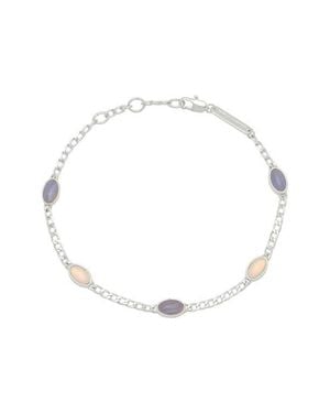 Estella Bartlett Moonstone & Lilac Agate Chain Bracelet - White