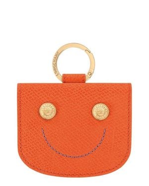 Longchamp Les Champs Pure Card Holder - Orange
