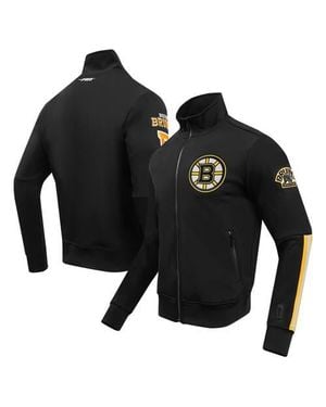 Pro Standard Boston Bruins Classic Chenille Full-Zip Track Jacket - Black