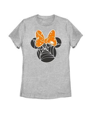 Mickey & Friends Minnie Bow Webs Graphic T-Shirt - Gray