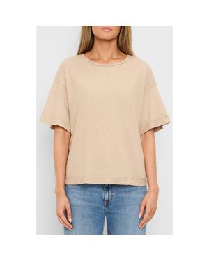 Michael Stars Tilda Oversize Cotton Crewneck T-Shirt - Natural