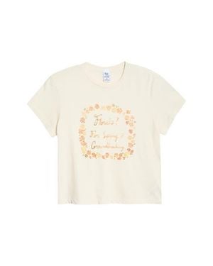 RE/DONE '50S Florals Boxy Graphic T-Shirt - White