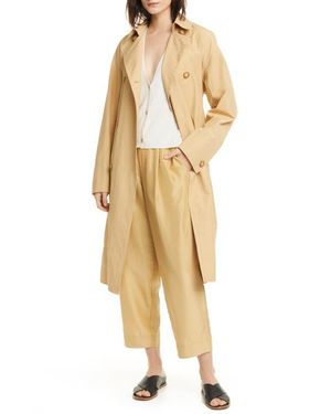 Vince Drapey Tech Trench Coat - Natural