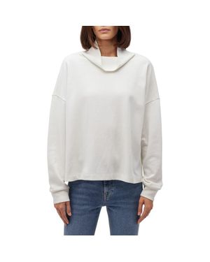 Mavi Cowl Neck Long Sleeve Jersey Top - White