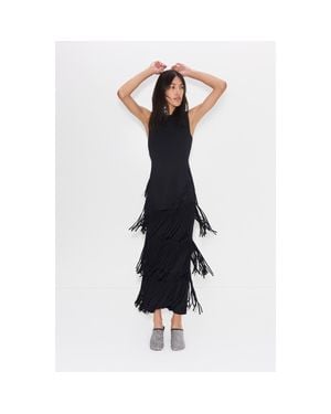 Simon Miller Za Za Knit Fringe Skirt - Black