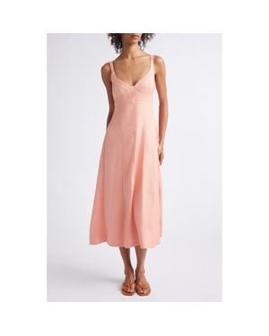 Toccin Arya Bustier Sleeveless Midi Dress - Pink