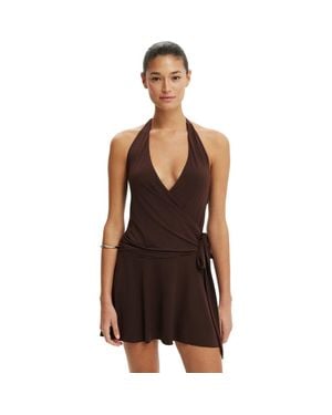 Cotton On Marlo Halter Mini Dress - Black